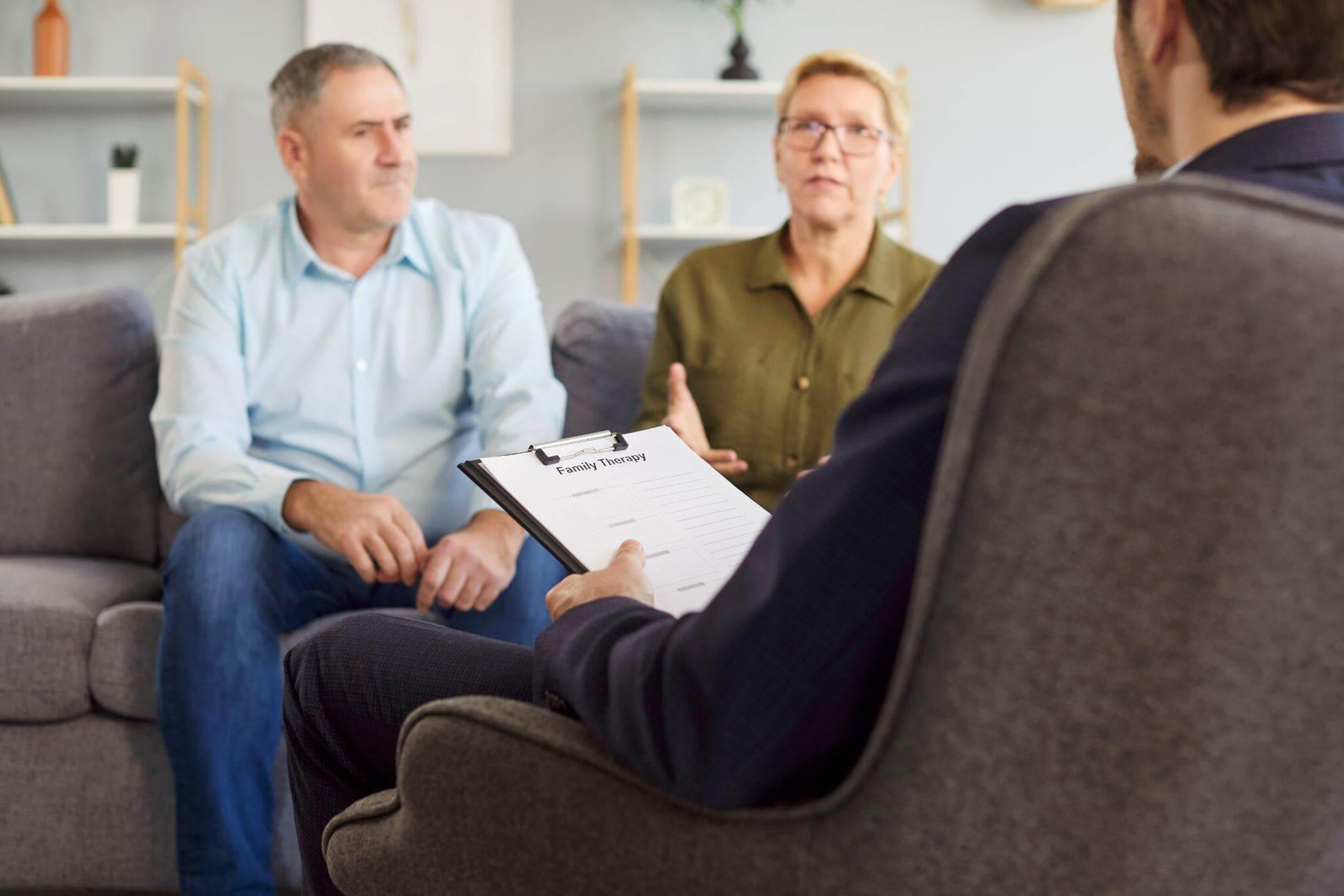 Group of clients discussing long-term