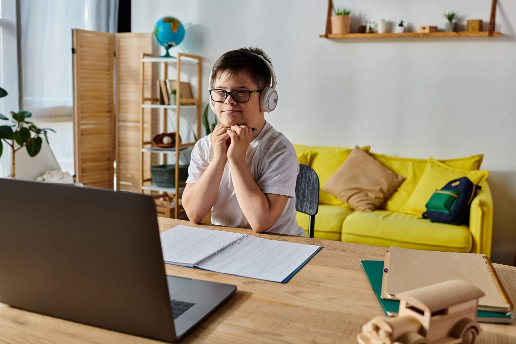 Woman on laptop researching special needs planning